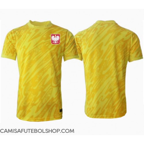 Camisa de time de futebol Polónia Goleiro Replicas 1º Equipamento Europeu 2024 Manga Curta